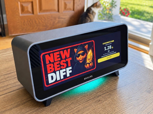 Braiins Deck HashWatcher NEW BEST DIFF cat trophy with real cat